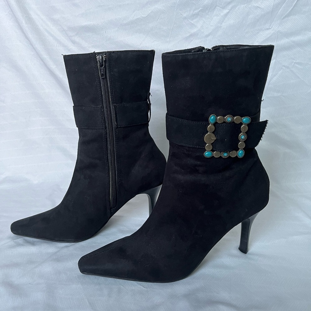 Marie Claire Ankle Boots Size 6 with Vintage Buckle